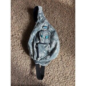 Meru Canvas Sling Bag Navy and Teal